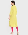 Shop Women's Warm Olive Mandarin Collar 3/4th Sleeve Long Kurta-Design