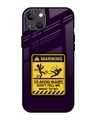 Shop Warning Injury Premium Glass Cover for Apple iPhone 13-Front