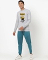 Shop Men's Grey Warning Minion Graphic Printed Sweatshirt-Design