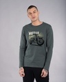 Shop Warrior Biker Full Sleeve T-Shirt-Front