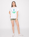 Shop Watercolor Anchor Boyfriend T-Shirt-Full