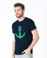 Shop Watercolor Anchor Half Sleeve T-Shirt-Design