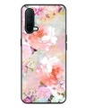 Shop Watercolor Flower Art Premium Glass Case for OnePlus Nord CE (Shock Proof, Scratch Resistant)-Front