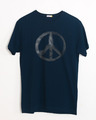 Shop Watercolor Peace Half Sleeve T-Shirt-Front