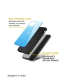 Shop Wavy Blue Pattern Premium Glass Case for OnePlus 7 (Shock Proof, Scratch Resistant)-Design