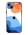 Shop Wavy Color Pattern Premium Glass Case for Apple iPhone 13 (Shock Proof, Scratch Resistant)-Front