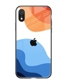 Shop Wavy Color Pattern Premium Glass Case for Apple iPhone XR (Shock Proof, Scratch Resistant)-Front
