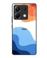 Shop Wavy Color Pattern Premium Glass Case for Poco X6 5G(Shock Proof, Scratch Resistant)-Front