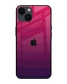 Shop Wavy Pink Pattern Premium Glass Case for Apple iPhone 14 (Shock Proof, Scratch Resistant)-Front