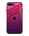 Shop Wavy Pink Pattern Premium Glass Case for Apple iPhone 8 Plus (Shock Proof, Scratch Resistant)-Front