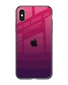 Shop Wavy Pink Pattern Premium Glass Case for Apple iPhone XS Max (Shock Proof, Scratch Resistant)-Front