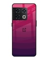 Shop Wavy Pink Pattern Premium Glass Case for OnePlus 10 Pro (Shock Proof, Scratch Resistant)-Front