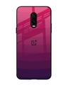 Shop Wavy Pink Pattern Premium Glass Case for OnePlus 6T (Shock Proof, Scratch Resistant)-Front