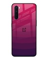Shop Wavy Pink Pattern Premium Glass Case for OnePlus Nord (Shock Proof, Scratch Resistant)-Front
