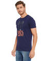 Shop Men's Navy Blue Mickey Mouse Print T-shirt-Design