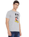Shop Men's Navy Blue Mickey Mouse Print T-shirt-Full