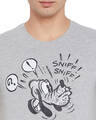 Shop Men's Grey Mickey Mouse Printed T-shirt