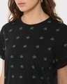 Shop Weed Leaf AOP Boyfriend T-Shirt