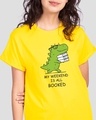 Shop Weekend Booked Boyfriend T-Shirt Pineapple Yellow-Front