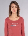 Shop Weekend Loading Scoop Neck Full Sleeve T-Shirt-Front