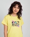 Shop Weekend Minnie Boyfriend T-Shirt (DL) Pastel Yellow-Front