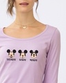 Shop Weekend Mood Mickey Scoop Neck Full Sleeve T-Shirt (DL)-Front