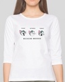 Shop Weekend Mood Tom 3/4 Sleeve Slim Fit T-Shirt White (TJL)-Front