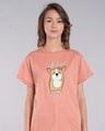 Shop Weekend Vibes Corgi Boyfriend T-Shirt-Front