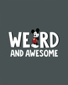 Shop Weird & Awesome Mickey Half Sleeve T-Shirt (DL)
