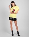 Shop Weird Mickey And Minnie Boyfriend T-Shirt (DL)-Pastel Yellow-Design
