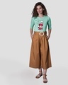 Shop Weird Mickey And Minnie Round Neck 3/4th Sleeve T-Shirt (DL)-Aqua Green-Design