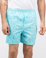 Shop Blue Mosaic Mens Boxers-Front