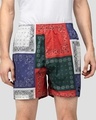 Shop Multicolour Scarf Print Mens Boxers-Front