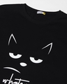 Shop Women's Black Whatever Cat Graphic Printed Boyfriend T-shirt