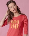 Shop Whatever Gold Gradient Round Neck 3/4th Sleeve T-Shirt-Front