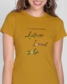 Shop Whatever I Want to be Half Sleeve Printed T-Shirt Mustered Yellow-Front