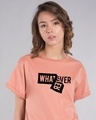 Shop Whatever Peel Off Boyfriend T-Shirt-Front