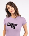 Shop Whatever Peel Off Half Sleeve T-Shirt-Front