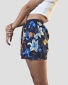 Shop Whats Down Blue Floral Womens Boxers-Design