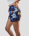 Shop Whats Down Blue Floral Womens Boxers-Full