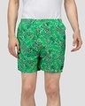 Shop Green Tropical Mens Boxers-Front