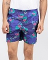 Shop Purple Tropical Mens Boxers-Front
