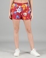 Shop Red Floral Womens Boxers-Front