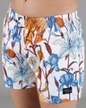 Shop White Floral Womens Boxers-Full