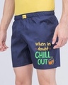 Shop When In Doubt Chill Side Printed Boxer-Front