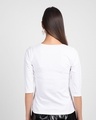 Shop White 3/4 V Neck T-Shirt-Design