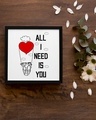 Shop White All I Need is You Wood Frame-Design