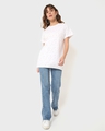Shop White All Over Printed Boyfriend T-Shirt-Full