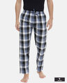 Shop White And Navy Gingham Checked Pyjamas-Front