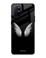 Shop White Angel Wings Premium Glass Case for OnePlus 8T (Shock Proof, Scratch Resistant)-Front